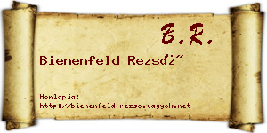 Bienenfeld Rezső névjegykártya